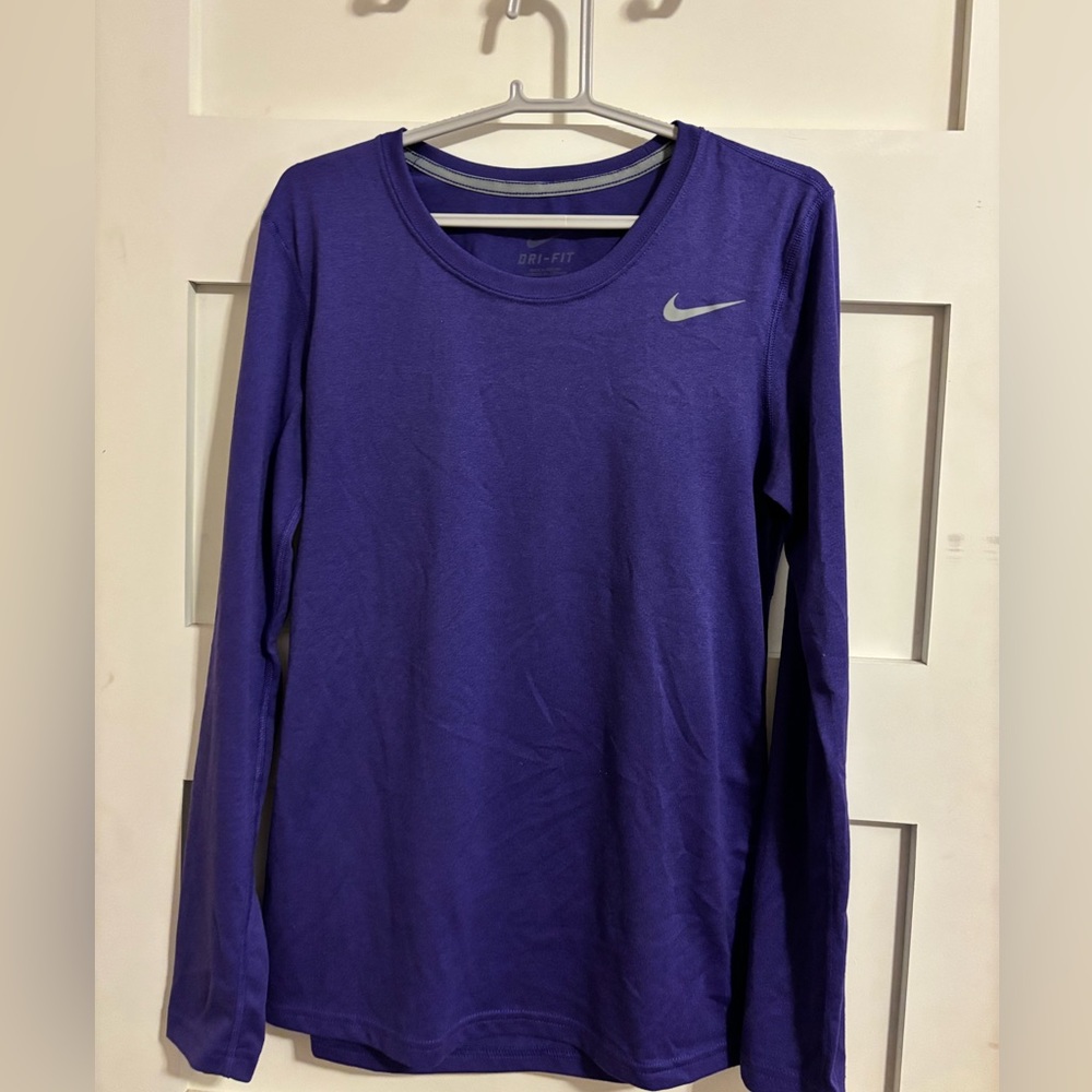 Long Sleeve Puple Nike athletic top